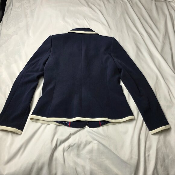 Tommy Hilfiger Navy Blazer with White Trim – Size 8 -0304 - Picture 8 of 10